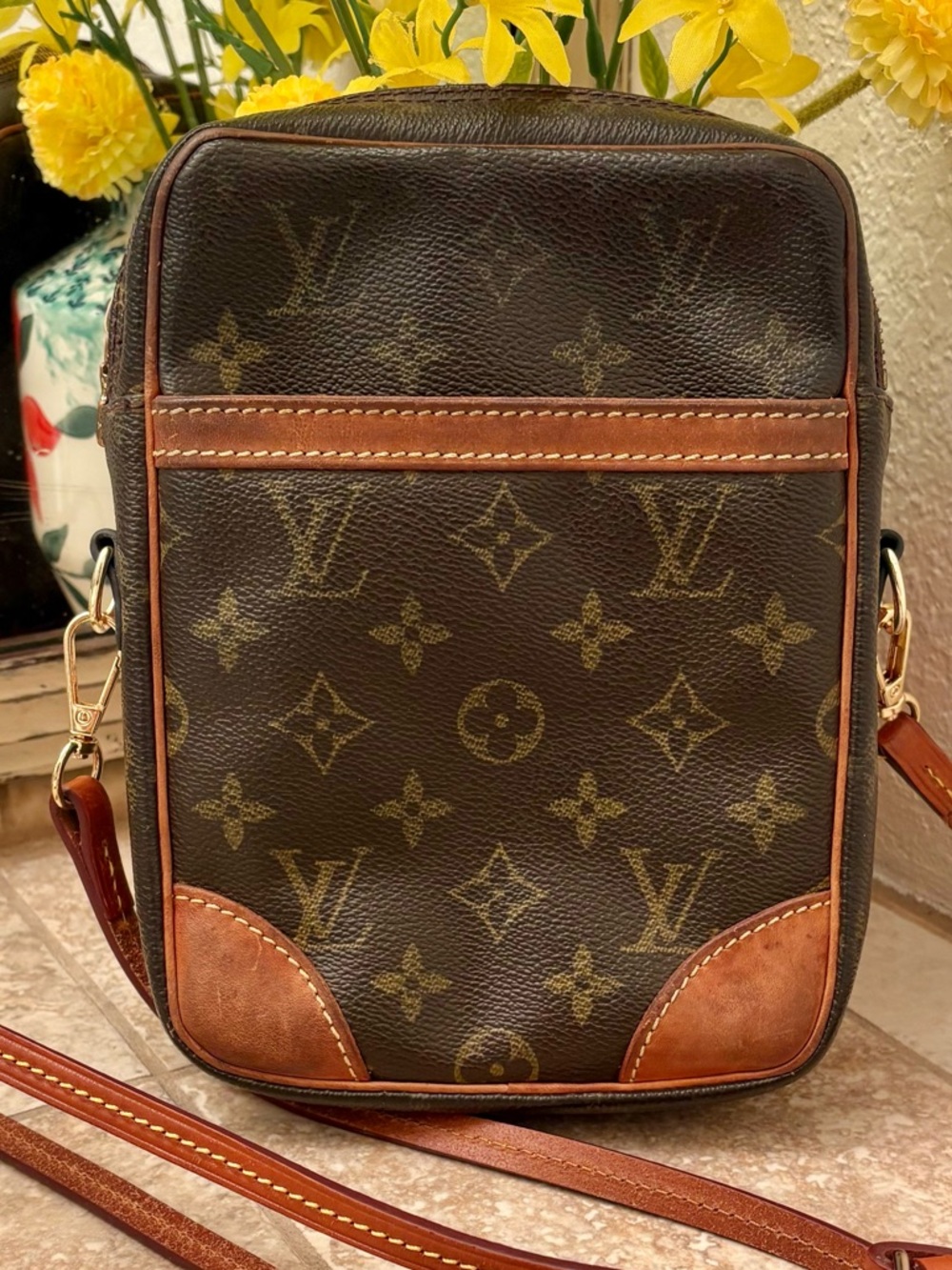 Authentic Louis Vuitton Vintage Danube with unbranded side pieces and strap